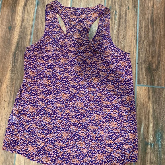 Collective Concepts Women' Size Medium Purple Sheer Racerback Tank Top Blouse - Picture 2 of 7